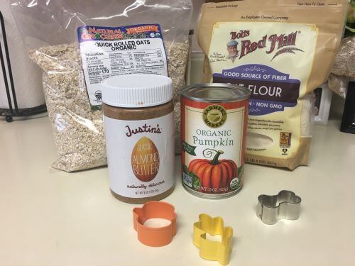 pumpkin almond butter dog treats