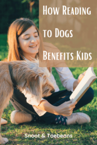 Reading to Dogs for National Kids and Pets Day - Snoot and Toebeans