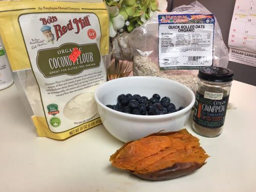 homemade dog treats with blueberries