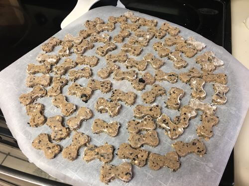 homemade dog treats with blueberries