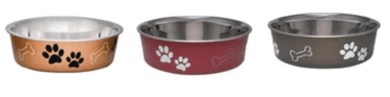 Dog Bowl Bones and Paw Prints - Snoot and Toebeans